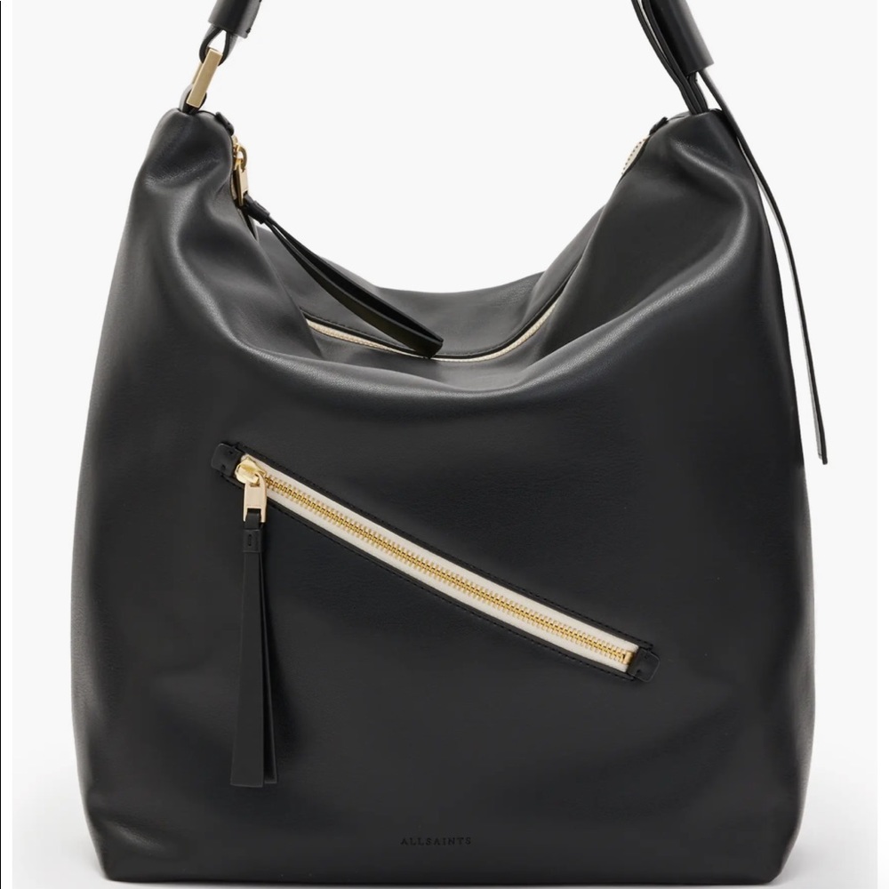 All Saints Aliyah Leather Shoulder Bag
